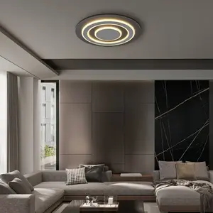 Globo Plafonnier plafonnier lampe de salon gris led lampe de chambre d 48 cm pas cher