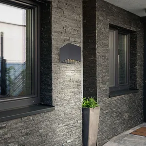 Globo Applique murale d'extérieur led aluminium verre IP54 anthracite ...