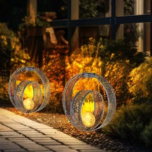 Globo - Lampe solaire boule orientale décorative lumière jardin solair...