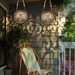 Globo - Lampe solaire suspension lumière décoration de jardin led jard... pas cher