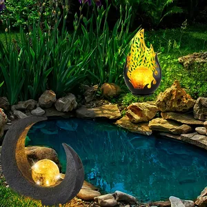 Globo - Lampe solaire led flamme lumière extérieure jardin lampe solai...