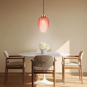 Globo Suspension lampe suspendue plafonnier lampe de salle à manger verre doré couleur faisceau noir pas cher