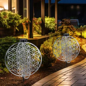 Globo - Lampe solaire lampe décorative orientale lampe de jardin fleur... pas cher