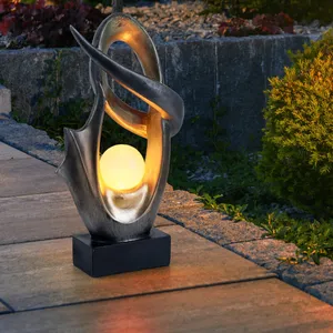 Globo - Lampe d'extérieur lampe solaire jardin patio bronze, effet fla... pas cher