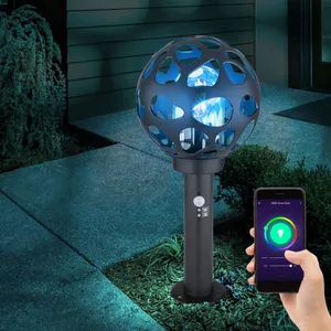 Comparateur de prix : Globo Lampadaire avec détecteur de mouvement lampe de chemin de boule ...