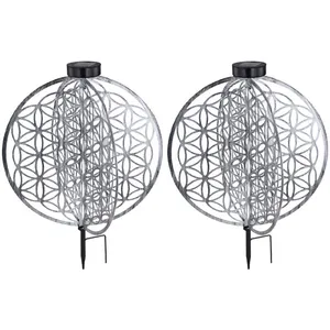 Globo - Lampe solaire lampe décorative orientale lampe de jardin fleur...