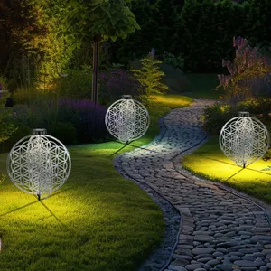 Globo - Lampe solaire lampe décorative orientale lampe de jardin fleur...