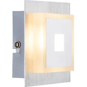 Comparateur de prix : Globo Plafonnier led 5 watts lumière chrome aluminium acrylique quadralla