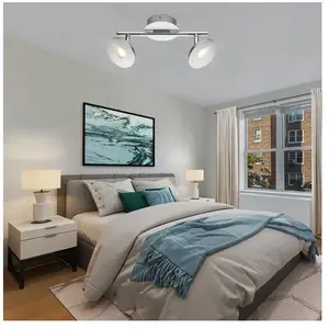 Globo Plafonnier led spot bar alu Opal spots orientables h 14,2 cm salon salle à manger pas cher