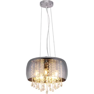 Comparateur de prix : Pearl Hanglamp d:35cm met smoke glas & kristallen - Modern - Globo