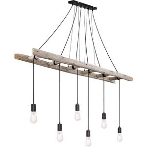 Globo hanglamp Irmgard - naturel - hout - 15348-6 pas cher