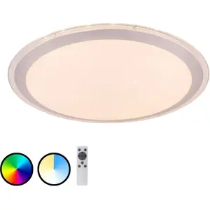 Globo Plafonnier LED RGB, Effet Etoiles, Télécommande, TRANSPARENT pas cher