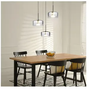 Comparateur de prix : GLOBO LIGHTING Lampe à suspension lampe de table à manger lampe de salon en verre fumé h 150 cm