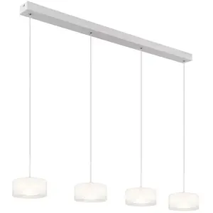 GLOBO LIGHTING Lampe suspendue lampe de table à manger lampe de salon en verre blanc led h 150 cm pas cher