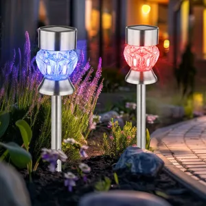 Globo - Lampe d'extérieur lampe solaire décoration de jardin rgb crist... pas cher