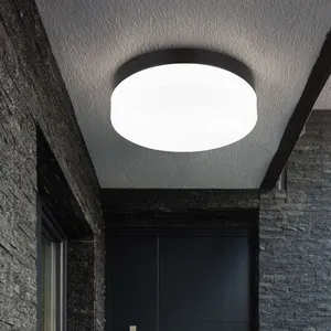 Plafonnier led verre blanc Lampe d'extérieur Balcon noir Plafonnier d'...Vendu parmanomano
