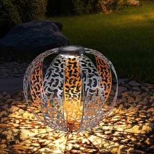 Globo - Boule solaire pour extérieur boule dorée Lampe solaire de jard... pas cher