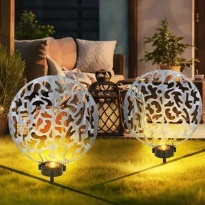 Globo - Lampe solaire à brancher, lampe solaire, ronde, lampe d'extéri... pas cher