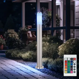 Globo - Lampe sur pied en acier inoxydable remote control Lampe d'exté... pas cher
