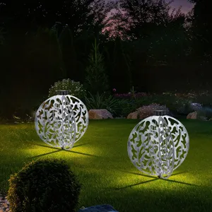 Globo - Lampe solaire lampe de terrasse argentée lampe d'extérieur Ret... pas cher