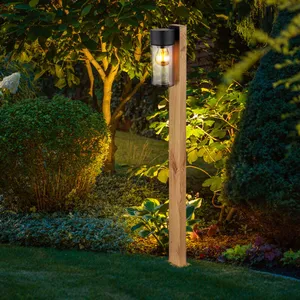 Lampe d'extérieur, lampadaire, moderne, aspect bois, lampe de terrasse... pas cher