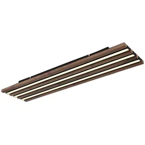 Comparateur de prix : GLOBO LIGHTING Plafonnier plafonnier lampe en bois lampe de salon marron LED L 80 cm