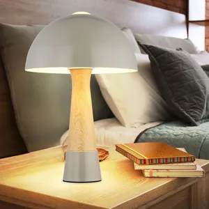 GLOBO NOWA Lampe de table aspect bois Lampe de salon Lampe de chevet Lampe de chambre, gris mat, 1x E27, DxH 25 x 36,5 cm pas cher