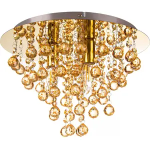 Globo - plafonnier - LONDON - or - verre - Ø 38cm - E14 - pas cher