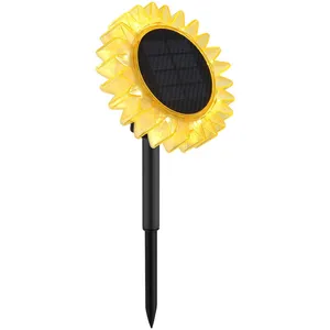 Globo - Lampe solaire enfichable tournesol décoration lumineuse de cou... pas cher