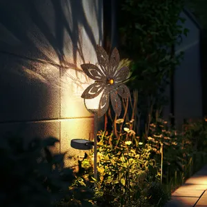 Décoration de jardin LED Lampe solaire Roue à vent Lampe de terrasse c... pas cher