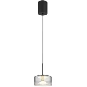 GLOBO LIGHTING Lampe suspension lampe de table à manger lampe de salon en verre fumé led h 150 cm pas cher
