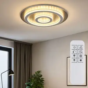 GLOBO Plafonnier LED à intensité variable avec télécommande Cristal Lampe de salon, changement de couleur, 40W 1300lm blanc chaud-blanc froid, D 45 x 5,5 cm pas cher