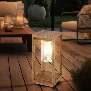 Comparateur de prix : Lampe d'extérieur lanterne d'extérieur aspect bois avec capteur crépus...
