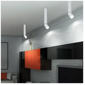 Comparateur de prix : GLOBO LIGHTING Plafonnier salon plafonnier chambre lampe salle à manger lumière, aluminium blanc, spot mobile, led 8W 502Lm 3000K blanc chaud, DxH 4,5 x 38 cm, lot