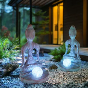Lampe solaire Décoration de jardin Lampe extérieure Figure de jardin B... pas cher