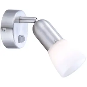 Globo Spot Nickel Mat L12 X L8 X H15 Cm pas cher