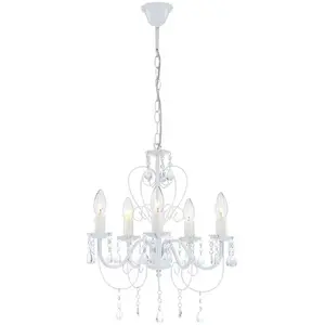 Comparateur de prix : Suspension - Pinja - blanc - métal - ø 44cm - E14 - - Globo