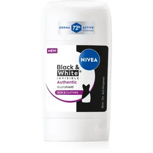 NIVEA, Déodorant, Authentic Black & White Solid Deodorant 50 Ml pas cher