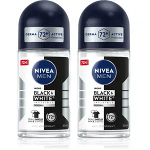 NIVEA, Déodorant, Unsichtbares originales Roll-On Antitranspirant-Set in Schwarz und Weiss (Roll-on) pas cher