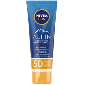 NIVEA SUN ALPIN Crème solaire visage FPS 50 (1 x 50 ml), Protection so... pas cher