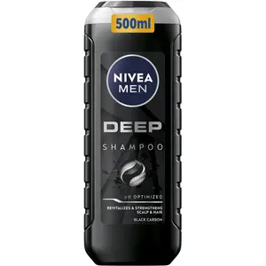 NIVEA, Shampoing, Revitalisierendes Shampoo für fettiges Haar und Kopfhaut Herren (Deep Shampoo) Inhalt: 500 ml (500 ml, Shampoing liquide) pas cher