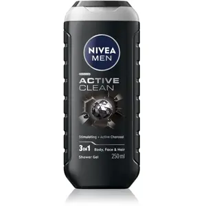 NIVEA MEN, Gel douche, Hommes Active Clean (250 ml) pas cher