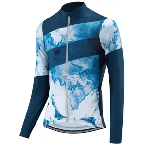 Loeffler wielrenshirt lange mouwen M Bike L/S Jersey Floes - Blauw - 54 pas cher