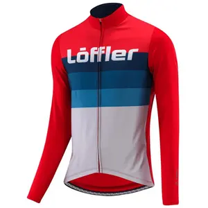 Loeffler wielrenshirt lange mouwen M Bike L/S Jersey Messenger Mid - Rood - 50 pas cher