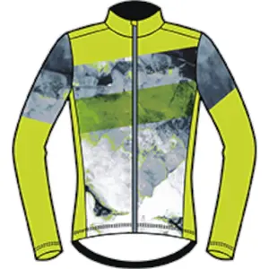 Loeffler wielrenshirt lange mouwen M Bike L/S Jersey Floes - Groen - 56 pas cher