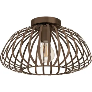 Comparateur de prix : EGLO Espinal Plafondlamp - E27 - Ø 38.5 cm - Brons - Staal
