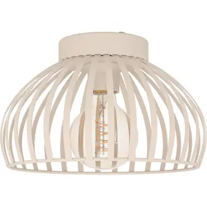 Comparateur de prix : EGLO Mogano 3 Plafondlamp - E27 - Ø 28 cm - Zandkleur - Staal