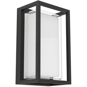 EGLO Genovese Wandlamp Buiten - 24 cm - Zwart/Helder - Instelbaar wit ...