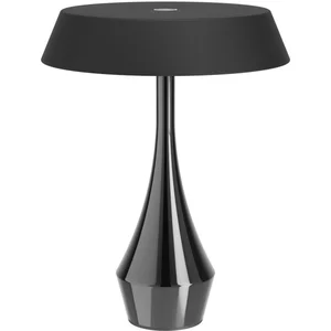 EGLO Turcio Tafellamp - Oplaadbaar - 20 cm - Zwart Glanzend/Zwart - In...