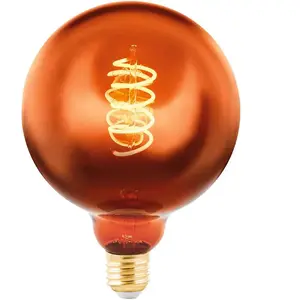 Comparateur de prix : EGLO LED Lamp - E27 - Ø 12,5 cm - Koper - 2000K - Dimbaar
